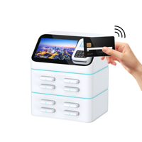 Station de recharge rapide portable 4-16 emplacements en ABS ignifuge avec écran POS pour restaurant, ordinateur portable/microphone en libre-service