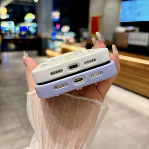 เคสโทรศัพท์แฟชั่นวิบวับประดับเพชร สำหรับ iPhone Air 16 15 14 13 17 18 Pro Max ประดับมุกและคริสตัล ดีไซน์สวยเก๋สำหรับสาวๆ ของขวัญสุดน่ารัก - Product Image 4