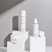 Emballage de soins de la peau en plastique ABS blanc mat personnalisable de 100 ml, écologique, en gros, flacon pompe pour lotion pour le visage, faux cils