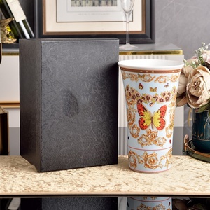 Jarrón de Cerámica de Decoración para el Hogar de Lujo Europeo, Decoraciones Retro, Jarrón de Porcelana para Arreglos Florales Grandes - Product Image 5