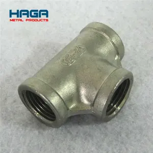 Phụ Kiện Đường Ống 1/4 "Để 4" Giả Mạo Thép Không Gỉ Ngay Tee 304/316 Vòng Chủ Đề Nội Bộ Brass Nén Phù Hợp