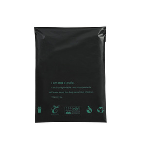 Biodegradable logotipo personalizado impreso mate negro Poly envío Mailer para ropa camiseta bolsas de correo - Product Image 5