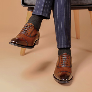 Zapatos de Vestir Clásicos Oxford 2025 para Hombre, de Cuero Genuino, Zapatos Formales de Negocios con Suela Antideslizante, Diseño Profesional - Product Image 5