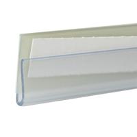 Porte-étiquettes transparents en plastique, bande de données, support d'étagère, présentoir