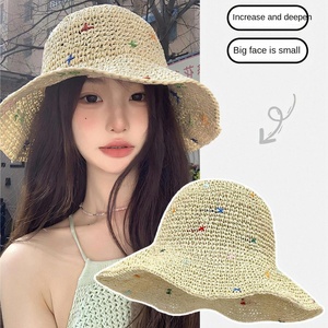 Chapeau Bob en Fourrure pour Femme, Pliable, Protection Solaire, Style Pêcheur, Idéal Plage et Vacances d'Été - Product Image 1