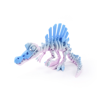 Squelettes de Dinosaure Ankylosaurus imprimés en 3D Cadeaux en verre faits à la main Personnages congelés Décorations de jouets intéressantes Tout en plastique