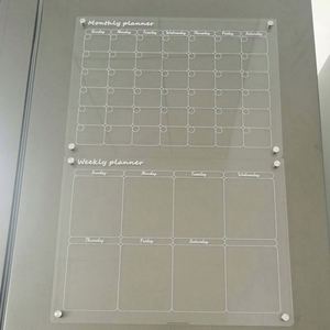 Calendrier mensuel magnétique en acrylique transparent personnalisé Raybin, grande forme, imperméable, pour réfrigérateur - Product Image 6