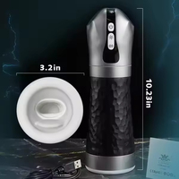 Deep Throat Saug- und Vibrations-Oralsex-Spielzeug mit Zungensimulation, Freihändiger Automatischer Masturbator für Männer