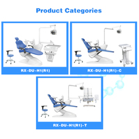 Système dentaire avancé, fauteuil dentaire intégré RX-DU-H1(R1)-C, pièces à main haute/basse vitesse pour une mise en place complète de clinique dentaire