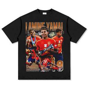 T-shirt Casual in Cotone con Stampa Vintage di <span class=keywords><strong>Cristiano</strong></span> <span class=keywords><strong>Ronaldo</strong></span>, Neymar, Mbappé e Yamal, Traspirante - Product Image 6