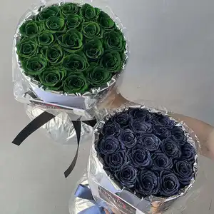 Popular Hot Sale Reasonable Price Handmade Birthday Valentine's Day Wedding Preserved Roses Bouquet for Decoration and Gift