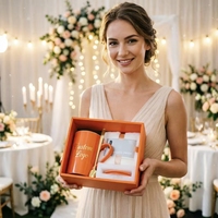 Coffret Cadeau d'Entreprise Personnalisé de Noël Marque AI-MICH Matériel Papier Couleur au Choix Boîte Cadeau d'Affaires Thermos Carnet Stylo