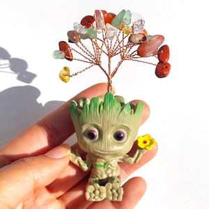 Vente en gros de pierres de cristal de guérison spirituelle naturelle, pierres roulées, sculptures de cœur en quartz rose, bracelet, ensemble d'artisanat en cristal - Product Image 4