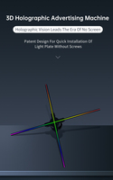 Les projecteurs de ventilateur d'hologramme d'épissage de Ventilador Holografico personnalisés affichent le ventilateur LED 3D de grande taille pour l'exposition d'affaires de publicité