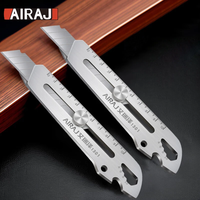 Couteau utilitaire multifonctionnel 6-en-1 en acier inoxydable à haute teneur en carbone, qualité industrielle, entièrement en acier renforcé, coupe-papier OEM