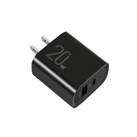 Produk penjualan terbaik 2024 PD 20W model pribadi pengisi daya dinding port usb ganda produk elektronik pengisi daya Cepat US EU AU