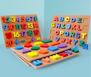 เกมเพื่อการเรียนรู้เชิงเรขาคณิตทำจากไม้ของเล่นแบบทำมือวัสดุสำหรับเด็กของเล่นเพื่อการศึกษาปฐมวัย - Product Image 3