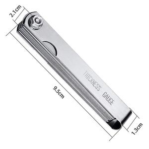 <span class=keywords><strong>Calibrador</strong></span> <span class=keywords><strong>de</strong></span> Espesor <span class=keywords><strong>de</strong></span> Acero Inoxidable <span class=keywords><strong>de</strong></span> Buena Calidad, <span class=keywords><strong>Calibrador</strong></span> <span class=keywords><strong>de</strong></span> Espesor <span class=keywords><strong>de</strong></span> 32 Láminas para Medir Guitarras - Product Image 5