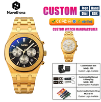 Montre-bracelet chronographe de luxe 9296 avec bracelet en acier inoxydable, étanche 5 ATM, montre à quartz décontractée pour homme, à porter au quotidien