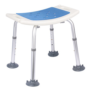 Foshan Bath Chair Shower <b>Stool</b> Aluminum Alloy Non-Slip Seat <b>Adjustable</b> <b>Height</b> For Elderly Disabled Bathroom Use - Product Image 1