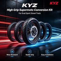 Kit de roues Supermoto Motard KYZ Sur-Ron Light Bee X 17 pouces, jantes en alliage CNC 70/90-17 90/80-17, kit de dirt bike haute performance pour vélo électrique
