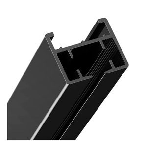 Bán buôn điện đen theo dõi đường sắt RUNNERS nhựa Rèm tàu lượn S sóng gợn gấp phụ kiện được xây dựng trong màu đen ngang - Product Image 1