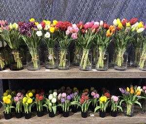 F-1216 थोक कृत्रिम वास्तविक स्पर्श ट्यूब फूल गर्म बिक्री खोखला कृत्रिम ट्यूलिप बल्ब - Product Image 5