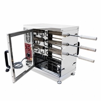 Máquina Comercial de 8 Rodillos para Pasteles de Chimenea, Horno de 3.2KW para Kurtos Kalacs Húngaros, Horno de Acero Inoxidable para Hacer Rollos de Pan y Helados