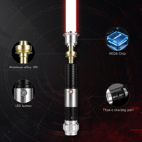 LGT SABER grosir murah Obi-Wan SE Metal Hilt Heavy Dueling Lightsaber dengan cahaya dan suara lembut ayun untuk Star the Wars