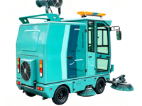 Balayeuse électrique à longue durée de vie avec cabine entièrement fermée pour le nettoyage des feuilles sur les routes