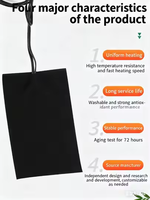 Nouvelle Tendance 2026 : Coussin Chauffant Électrique USB en Polyester avec Contrôle de Température – Pack Chaleur Flexible pour Vêtements, Idéal pour l'Extérieur et l'Hiver