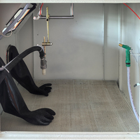 Cabine de sablage humide automatique en acier inoxydable 1010 de haute qualité