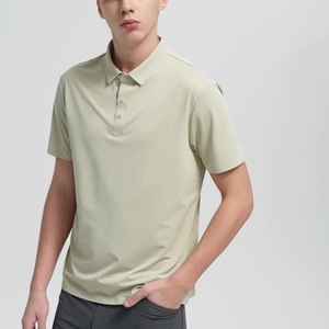 T-shirt d'été en coton tricoté 100 % respirant et à séchage rapide pour homme, haut de randonnée extérieur infroissable pour activités sportives - Product Image 4