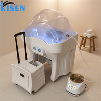 Bassin de lavage de cheveux populaire sans plomberie, pour spa capillaire, avec circulation d'eau portable et vapeur, pour salon
