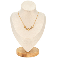 Collar gargantilla chapado en oro NYH, accesorios para el cuello al por mayor, collar con colgante geométrico de piedra lunar, ojo de gato y ópalo