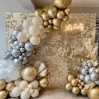 Panneau mural carré à paillettes dorées mates scintillantes, toile de fond à paillettes activées par le vent, décoration pour Thanksgiving, mariage, anniversaire, fête, événement