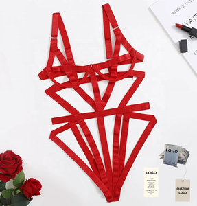 Nuevo Body Rojo con Tirantes 2026 - Lencería Sexy sin Desprenderse con Diseño <span class=keywords><strong>de</strong></span> Liberación Rápida Erótica para <span class=keywords><strong>Mujer</strong></span> - Product Image 1