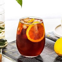 Verre à vin sans pied en plastique blanc BOVON 8oz 12oz 16oz, résistant aux hautes températures, minimaliste, pour whisky, bière