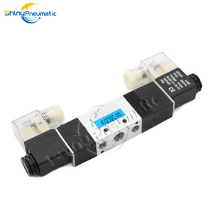 Válvulas de Control Neumáticas de Solenoide de Aire de 5 Puertos y 3 Posiciones con Centro Cerrado DC24V, Bobina de Solenoide Doble 4V130C 4V230C <span class=keywords><strong>4V330C</strong></span> 4V430C - Product Image 4