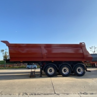 Vente flash, semi-remorque à benne basculante arrière à 3 essieux, 100% neuve, de haute qualité, remorque de camion à pneu unique