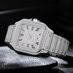 Luxus Analog Zeiger Automatische Mechanische Uhr Quadratisches Design VVS Moissan ite Diamond Test Beliebte Hersteller Einzelhandel - Product Image 2
