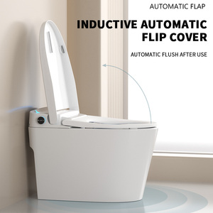 Toilette intelligente en céramique sur pied grande taille avec commande vocale, écran LED, télécommande, auto-nettoyante, sans eau, lumière B715 Yacht Smart & I - Product Image 6
