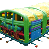 Parc d'attractions gonflable géant Commercial Animal World, parc d'attractions gonflable en PVC pour enfants pour la location en extérieur et les événements commerciaux