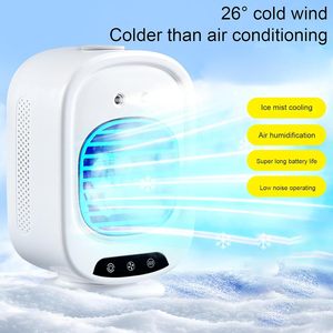 Fast <strong>Cooling</strong> Table Pedestal <strong>Fans</strong> Air Conditioner Standing Spray Charging Desk <strong>Fan</strong> <strong>Outdoor</strong> Plastic Leafless Bladeless <strong>Fans</strong> - Product Image 2