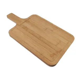 Eco Friendly Natural Wood Tablas De Madera Bambus Schneidebrett Choping Board Durable Bamboo Cutting Board With Handle