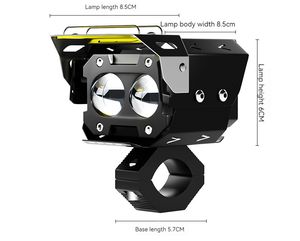 Luces para Motocicleta, Faro Delantero para Moto, Foco de Alta Intensidad, Lámpara Todo en Uno para Luces Altas y Bajas - Product Image 1