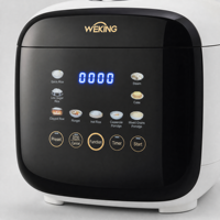 Multicuiseur 3L 500W avec cuve intérieure antiadhésive et minuterie tactile, cuisinière alimentaire IA pour la maison, la cuisine et l'hôtellerie