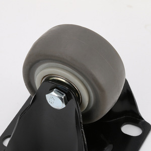 2 Inch Gold Diamond TPR Flat Bottom Fixed <b>Caster</b> <b>Wheel</b> With Bolt Hole Type Installation For Industrial Medical Furniture - Product Image 2