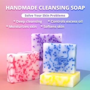 Tùy Chỉnh Trên Khuôn Mặt Cơ Thể Rửa Cơ Bản Làm Sạch Giữ Ẩm Màu Hồng Hoa Hồng Hoa Oải Hương Đầy Màu Sắc Handmade Xà Phòng - Product Image 2