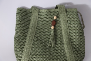 Women's Beach Paper Clutch Purse <strong>Wicker</strong> <strong>Bag</strong> Chains Tassel Zipper Closure Bohemian Vintage Summer Logo Colorful Retro - Product Image 2